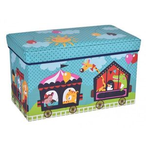 Skladacia taburetka Train modrá vyobraziť