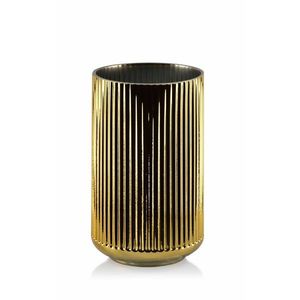 Sklenená váza Serenite 17, 5 cm čierna/zlatá vyobraziť