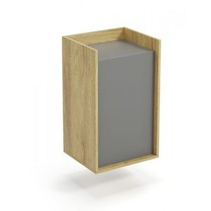 Skrinka MOBIUS 1D prírodný orech/sivá vyobraziť