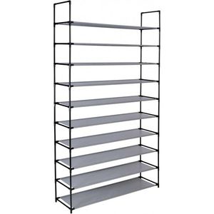 Skrinka na topánky na 50 párov topánok Melisa – sivá vyobraziť