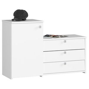 Skrinka na topánky s komodou S16 biely vyobraziť