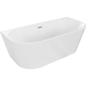 MEXEN/S - Oval vaňa voľne stojaca nástenná 170 x 80, biela, sifón a prepad nikel kartáčovaná 52671708000-97 vyobraziť