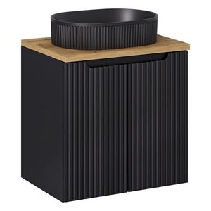 Skříňka s umyvadlem Nova Black Beyond II s umyvadlem 60 cm černá/dub evoke vyobraziť