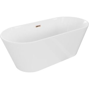 MEXEN/S - Flavia vaňa voľne stojaca 170 x 75, biela, sifón a prepad ružové zlato 54031708000-60 vyobraziť