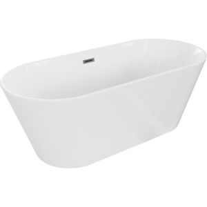 MEXEN/S - Flavia vaňa voľne stojaca 170 x 75, biela, sifón a prepad grafit kartáčovaná 54031708000-66 vyobraziť