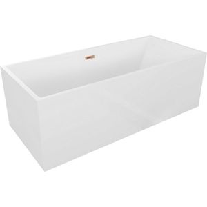 MEXEN/S - Vigo voľne stojaca vaňa 178, 5 x 80, biela, sifón a prepad meď kartáčovaná 51251788000-65 vyobraziť