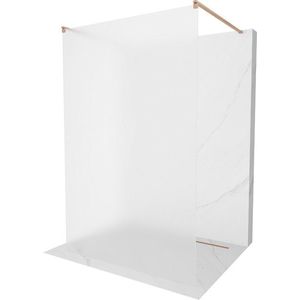 MEXEN/S - Kioto samostatne stojaca sprchová zástena 120 x 200, dekor 8 mm, meď kartáčovaná 800-120-002-65-30 vyobraziť