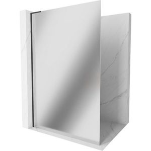 MEXEN/S - Kioto L Sprchová zástena WALK-IN 80 x 200, zrkadlové, čierna 800-080-103-70-50 vyobraziť