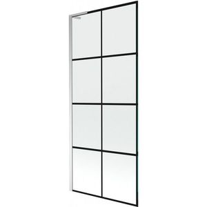 MEXEN/S - Next L vaňová zástena FIX 80 x 150, čierna vzor, chróm 895-080-000-03-77-01 vyobraziť