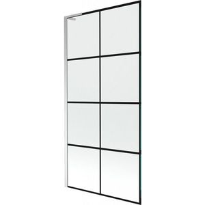 MEXEN/S - Next L vaňová zástena FIX 90 x 150, čierna vzor, chróm 895-090-000-03-77-01 vyobraziť