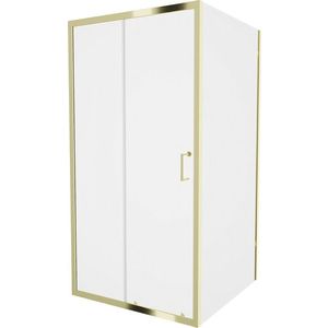 MEXEN/S - Apia sprchovací kút štvorec 100x100, transparent, zlatá 840-100-100-50-00 vyobraziť