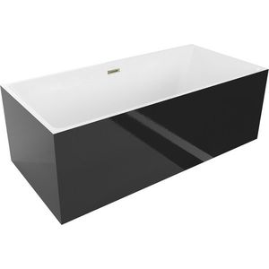 MEXEN/S - Nita vaňa voľne stojaca 170 x 80, biela/čierna, sifón a prepad zlatá 52091708075-50 vyobraziť