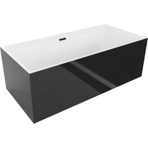 MEXEN/S - Nita vaňa voľne stojaca 170 x 80, biela/čierna, sifón a prepad čierna 52091708075-70 vyobraziť