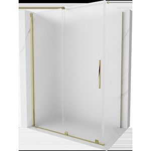 MEXEN/S - Velár sprchovací kút, posuvné dvere 130 x 70, dekor, zlato 871-130-070-31-50 vyobraziť