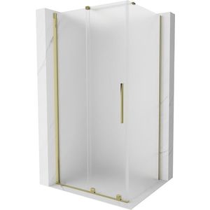 MEXEN/S - Velár sprchovací kút, posuvné dvere 130 x 100, dekor, zlato 871-130-100-31-50 vyobraziť