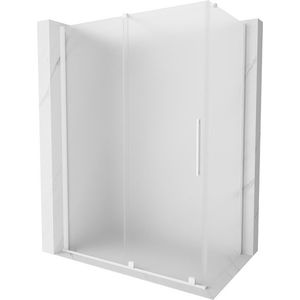 MEXEN/S - Velár sprchovací kút, posuvné dvere 140 x 75, dekor, biela 871-140-075-31-20 vyobraziť
