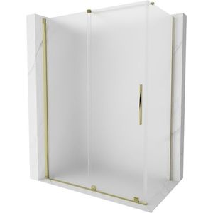 MEXEN/S - Velár sprchovací kút, posuvné dvere 160 x 90, dekor, zlato 871-160-090-31-50 vyobraziť