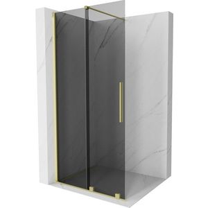 MEXEN/S - Velar Sprchová zástena posuvná Walk-in 85 x 200, grafit 8 mm, zlato kefovaná 871-085-000-43-55 vyobraziť