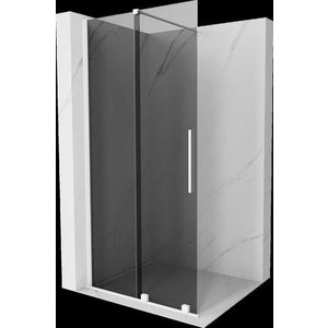 MEXEN/S - Velar Sprchová zástena posuvná Walk-in 100 x 200, grafit 8 mm, biela 871-100-000-43-20 vyobraziť