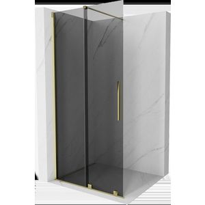 MEXEN/S - Velar Sprchová zástena posuvná Walk-in 120 x 200, grafit 8 mm, zlato 871-120-000-43-50 vyobraziť