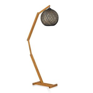 Stojací lampa Beehive z masivu černá/hnědá vyobraziť