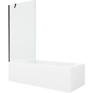 MEXEN/S - Vega obdĺžniková vaňa 170 x 70 cm s panelom + vaňová zástena 90, transparent, čierna 550117070X9509000070 vyobraziť