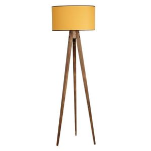 Stojacia lampa Lambader 153 cm hnedá/žltá vyobraziť