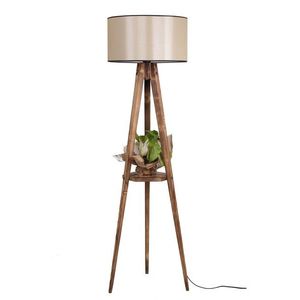 Stojacia lampa Sehbali IV 153 cm hnedá/béžová vyobraziť