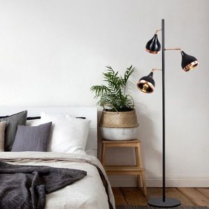 Stojacia lampa Yıldo 163 cm čierna-medená vyobraziť