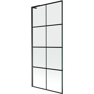 MEXEN/S - Next L vaňová zástena FIX 80 x 150, čierna vzor, čierna 895-080-000-03-77-70 vyobraziť