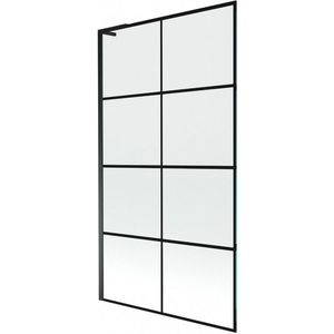 MEXEN/S - Next L vaňová zástena FIX 100 x 150, čierna vzor, čierna 895-100-000-03-77-70 vyobraziť