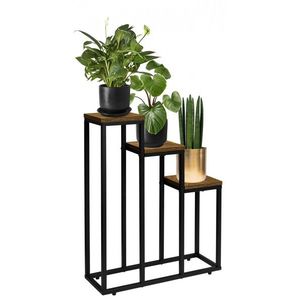 Stojan na květiny Loren hnědý/černý vyobraziť