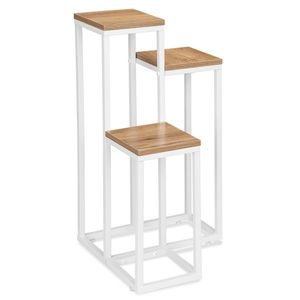 Stojan na květiny Munir bílý/dub craft vyobraziť