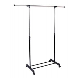 Stojan na odevy na kolieskach LUKI čierny vyobraziť