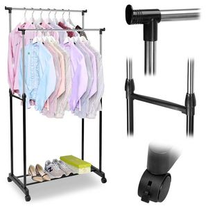 Stojan na pblečení WALERIA černý/stříbrný vyobraziť