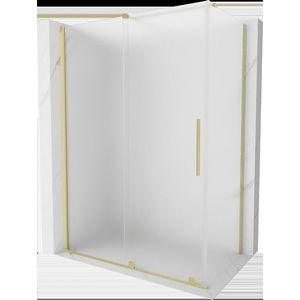 MEXEN/S - Velár sprchovací kút, posuvné dvere 160 x 85, dekor, zlato kartáčovaná 871-160-085-31-55 vyobraziť