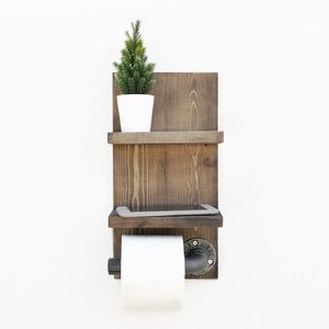 Stojan na toaletný papier BORURAFI hnedý vyobraziť