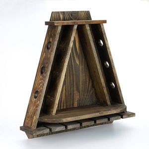 Stojan na víno WOOD 57 cm hnedý vyobraziť