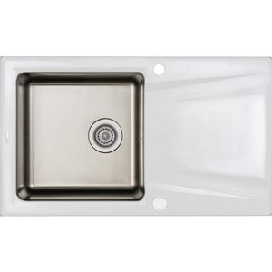 DEANTE DEANTE - Prime alabaster - Granitovo - oceľový drez, 1 - bowl s odkvapkávačom ZSR_A113 vyobraziť