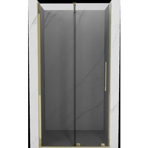 MEXEN/S - Velár posuvné sprchové dvere 110, grafit, zlatá 871-110-000-41-50 vyobraziť