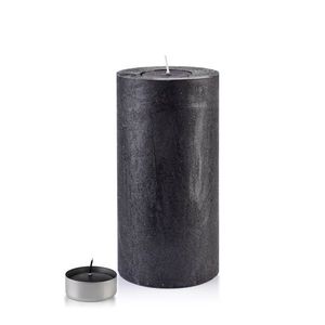 Střední svícen Rustic 24 cm černý vyobraziť