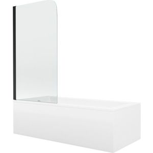 MEXEN/S - Cubik obdĺžniková vaňa 150 x 70 cm s panelom + vaňová zástena 70, transparent, čierna 550315070X9007017000 vyobraziť