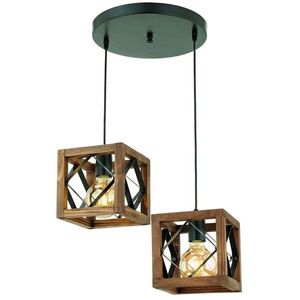 Stropní svítidlo ZIKZAK III habrové dřevo ořech/černé vyobraziť