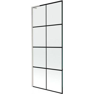 MEXEN/S - Next L vaňová zástena FIX 80 x 150, čierna vzor, nikel kartáčovaná 895-080-000-03-77-97 vyobraziť