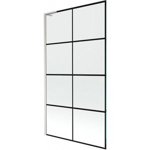 MEXEN/S - Next L vaňová zástena FIX 100 x 150, čierna vzor, nikel kartáčovaná 895-100-000-03-77-97 vyobraziť