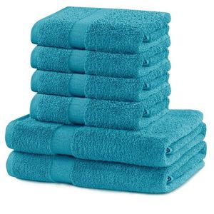 Súprava 2 osušiek a 4 uterákov DecoKing Ginna modrá vyobraziť