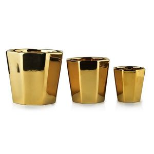 Súprava 3 kvetináčov Neva I zlatá vyobraziť
