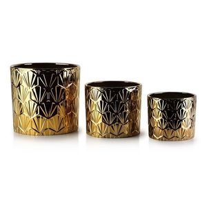 Súprava 3 kvetináčov Neva IX zlatá vyobraziť
