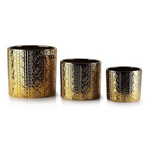 Súprava 3 kvetináčov Neva VII zlatá vyobraziť