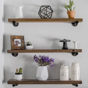 Súprava 3 nástenných políc Boru orech vyobraziť